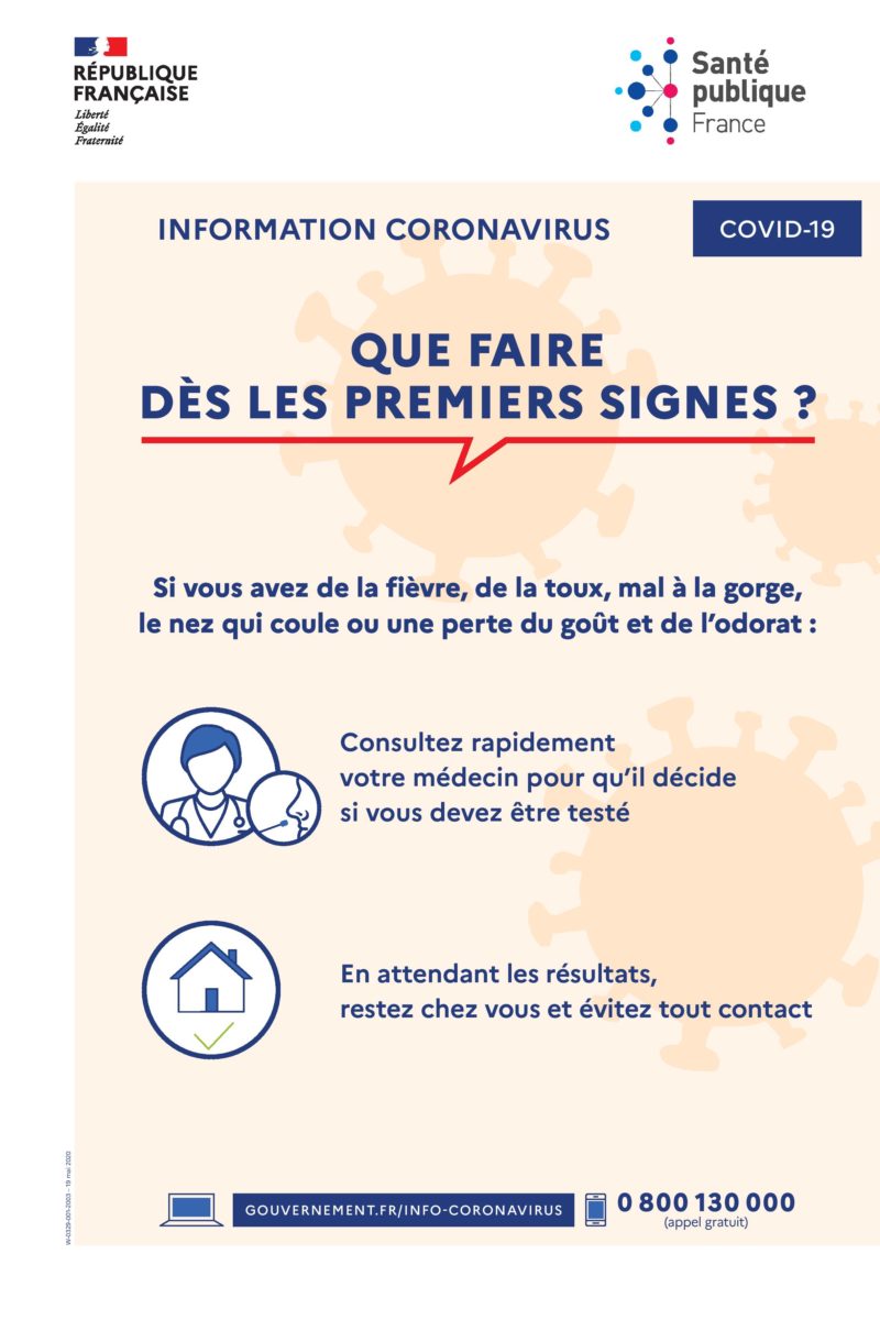 Sante Publique France Que Faire Premiers Signes Coronavirus