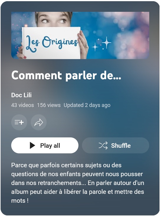 playlist comment parler de